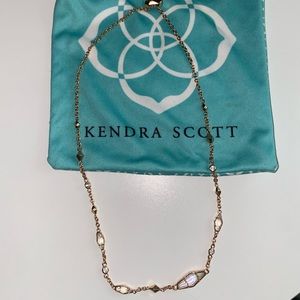 Rose gold adjustable Kendra Scott necklace
